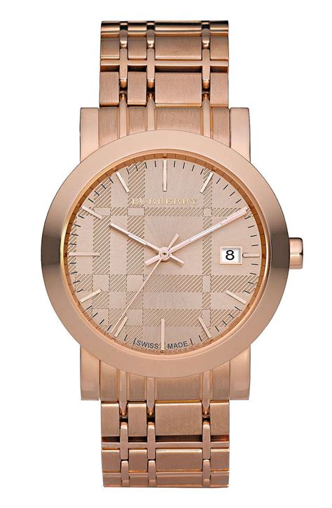 burberry rose gold watch women's|Burberry gold watch nordstrom.